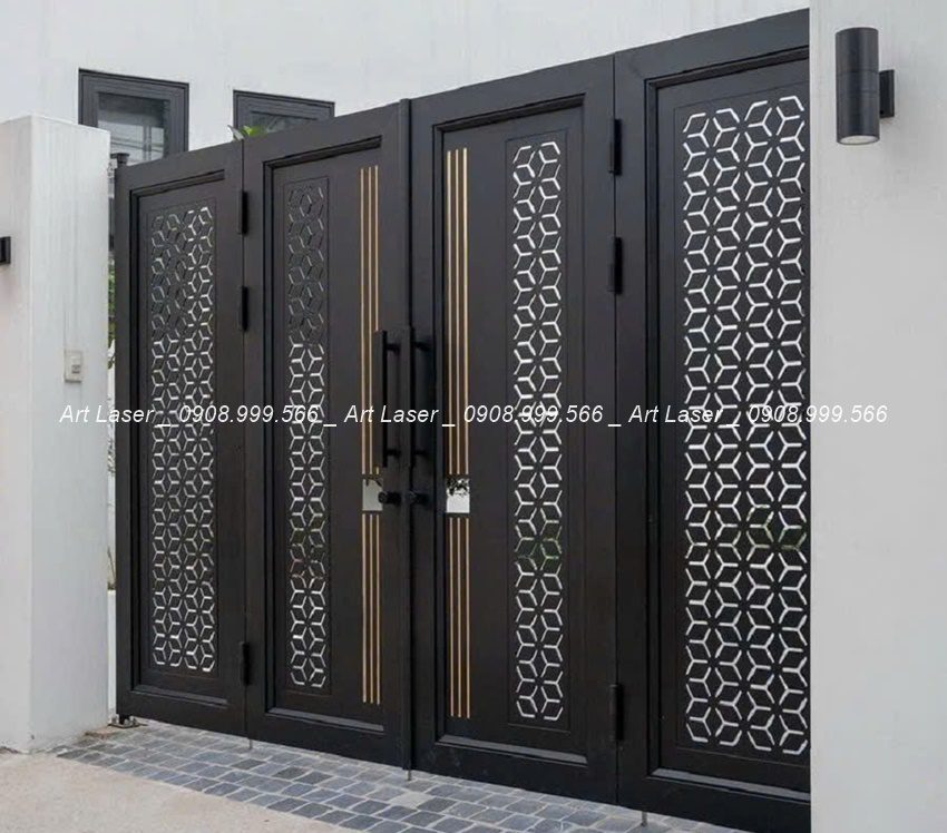 Cửa cổng sắt mỹ thuật Mẫu cổng sắt mỹ thuật phong cách cổ điển