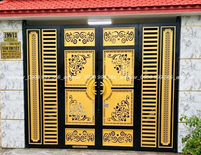 Mẫu cửa cổng CNC 4 cánh đẹp, giá tốt tại Hà Nội