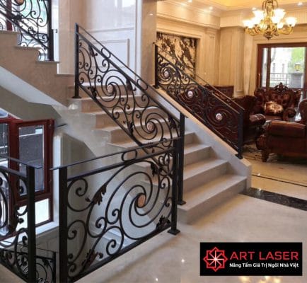Báo giá lan can cầu thang sắt mỹ thuật