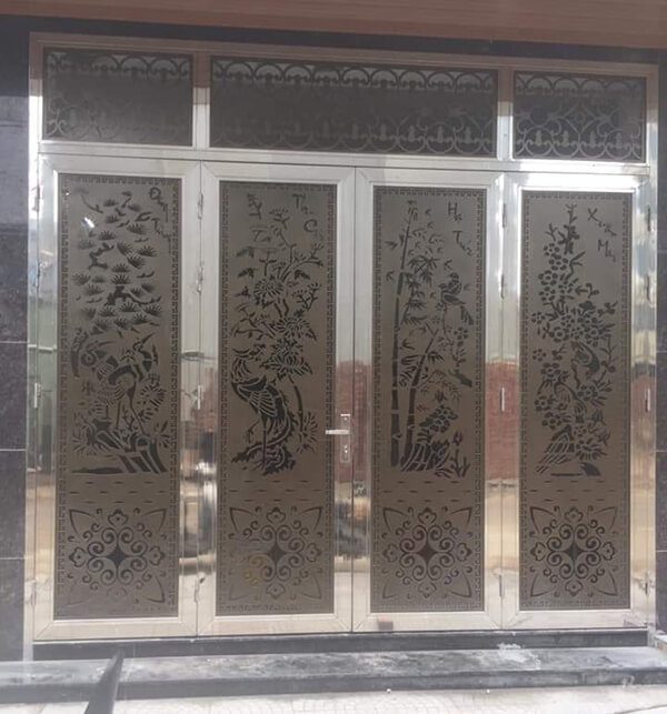 Cửa cổng inox 304 Art Laser tại Hà Nội