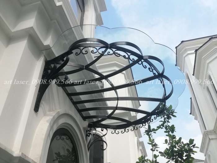 Mái kính cường lực dùng cáp treo