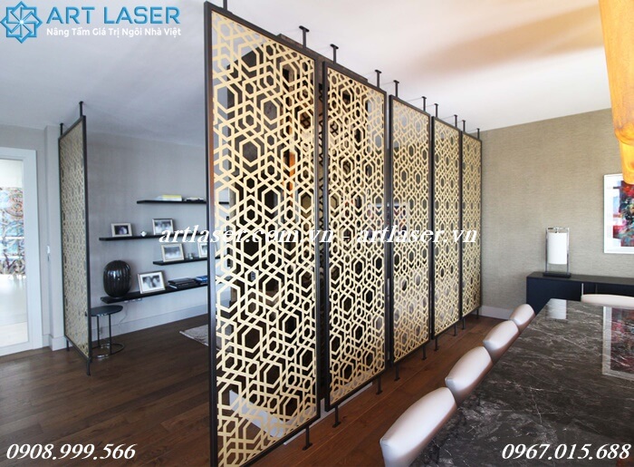 Vách ngăn sắt mỹ thuật đẹp tại Art Laser