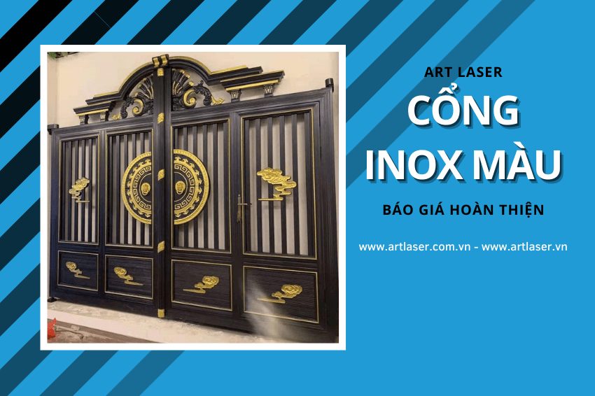CỔNG INOX MÀU - Báo Giá Hoàn Thiện - Tư Vấn Tại Công Trình