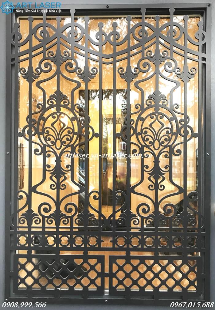 Các mẫu cửa sắt kính đẹp Art Laser