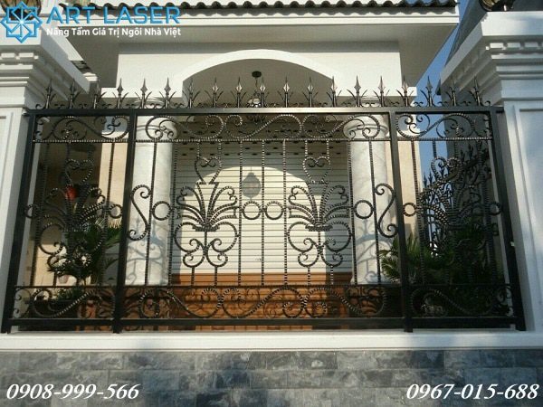 Hàng rào sắt mỹ thuật đẹp Art Laser