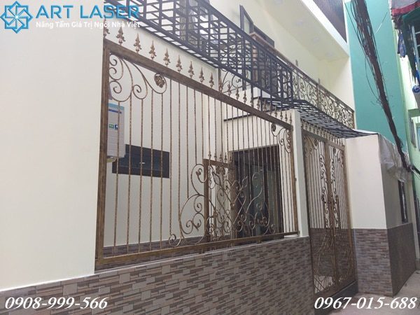 Hàng rào sắt mỹ thuật đẹp Art Laser