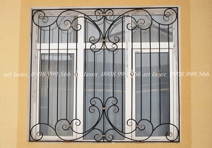 Mẫu hoa sắt cửa sổ đơn giản