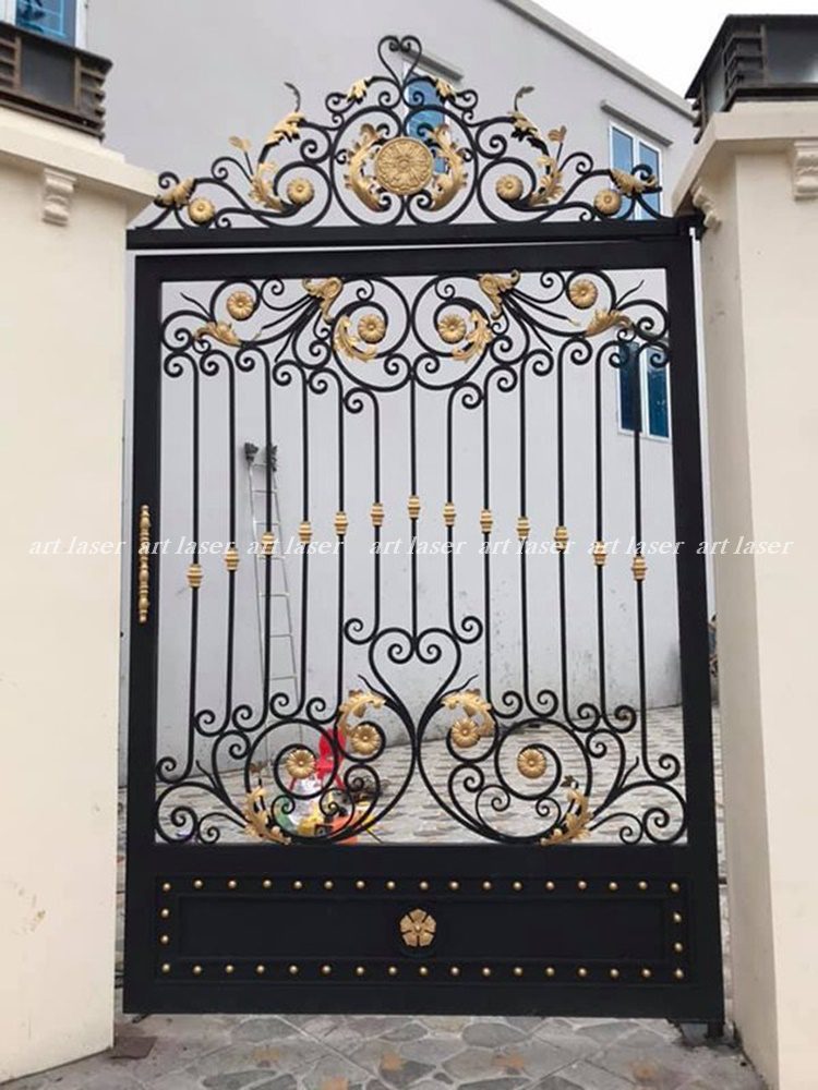 Mẫu cổng sắt nghệ thuật 1 cánh đẹp