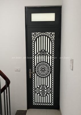 Mẫu cửa cổng sắt 1 cánh đẹp Art Laser