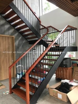 Cầu thang xương cá hai bên đẹp