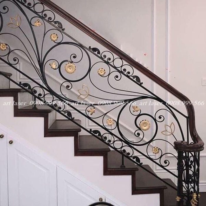 Báo giá lan can cầu thang sắt nghệ thuật
