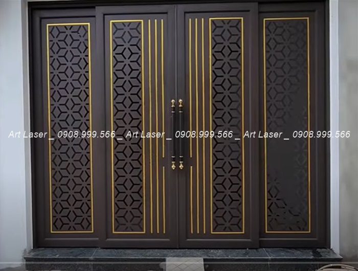 Cửa cổng sắt trượt quay Cửa sắt trượt quay cho nhà ống ngõ hẹp