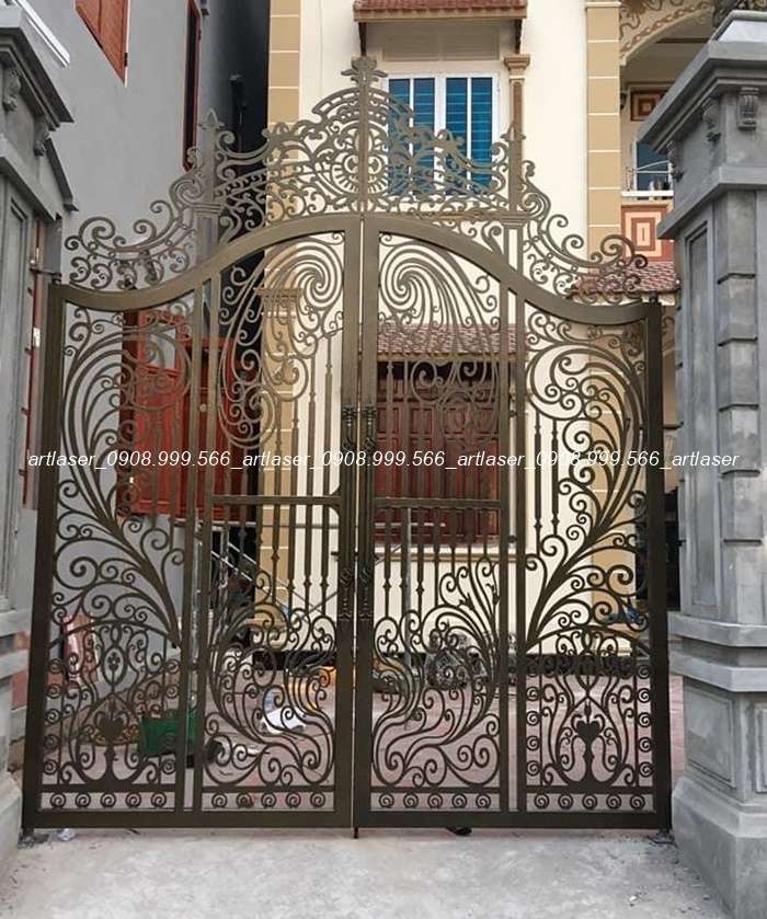 Cổng sắt mỹ thuật cho biệt thự tại Art Laser