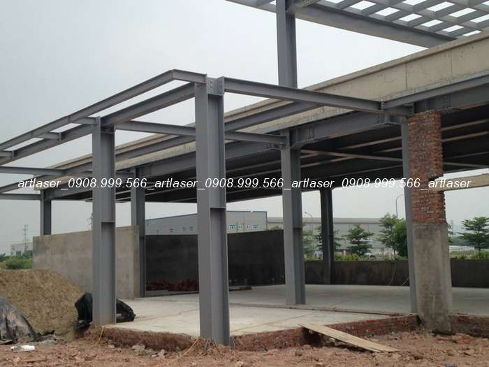 Mẫu nhà khung thép 1 tầng do Art Laser thi công lắp đặt