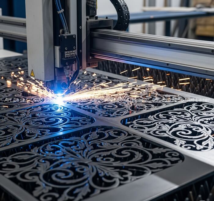 Cắt Laser CNC Hoa Văn Cửa Cổng Lan Can