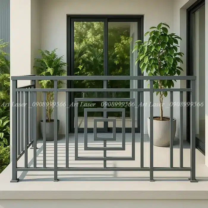 Lan can sắt hộp độ bền cao, ít bảo trì