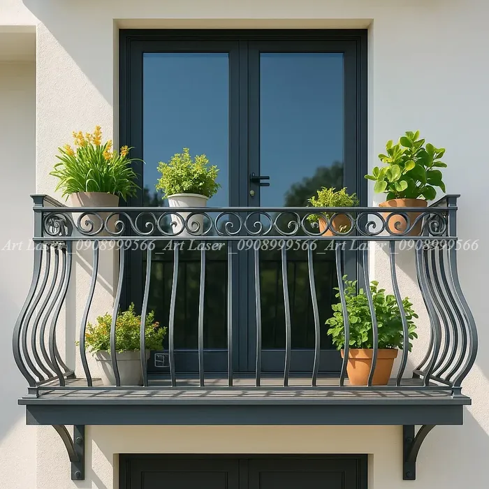 Lan can sắt hộp giúp mở rộng không gian ban công