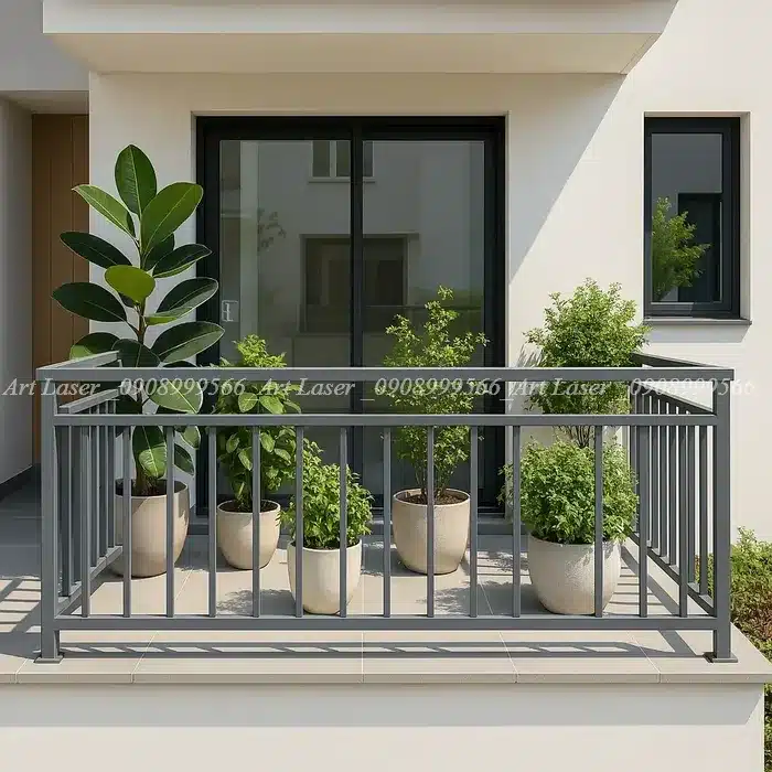 Lan can sắt hộp sơn tĩnh điện chống chịu thời tiết tốt