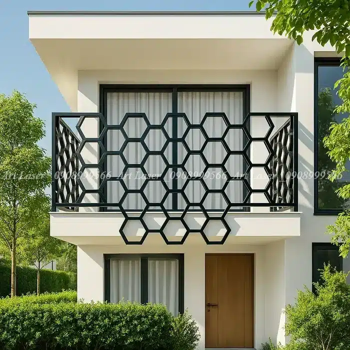 Sắt hộp 20x20 làm thanh dọc lan can ban công nhỏ