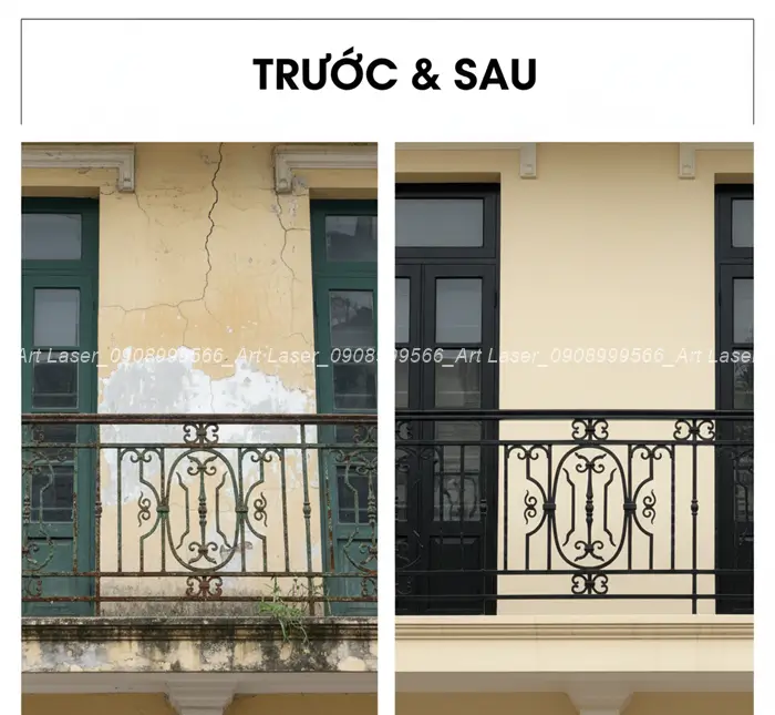 Dịch vụ sửa chữa và sơn lại ban công sắt cũ tại Hà Nội